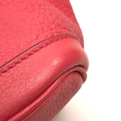 Pre-owned Hermes Garden Bougainvillier Red Color Negonda Leather Handbag Tote Bag ()