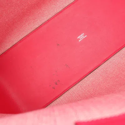 Pre-owned Hermes Ivory Pink Toile H Swift Leather Tote Bag ()