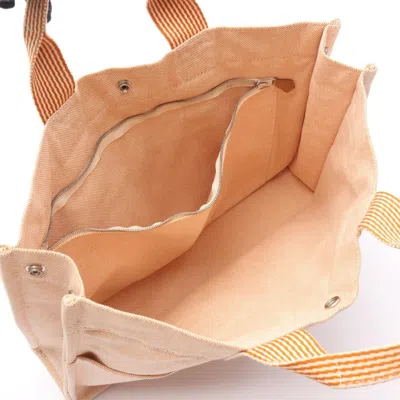 Pre-owned Hermes Orange Canvas Tote Bag ()
