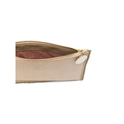 Stella Mccartney Chain Strap Metallic Clutch Bag In Pink