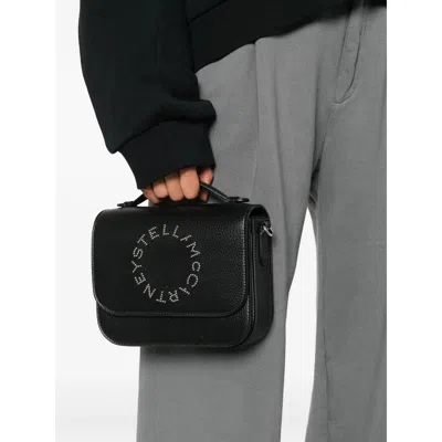 Stella Mccartney Logo-studded Mini Bag In Black