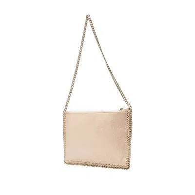 Stella Mccartney Chain Strap Metallic Clutch Bag In Pink