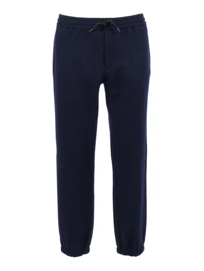 Circolo 1901 Classic Cuffed Wool Trousers With Tailored Fit In Blue