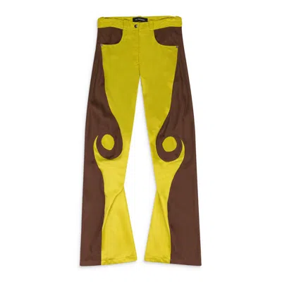 Kiko Kostadinov Yellow/brown Vieira Trousers In Yellow