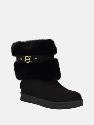 Guess Factory Layby Shearling Boots In Multi