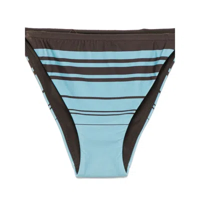 Sir Striped Tie Side Bikini Bottoms In Blue