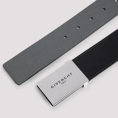 Givenchy Adjustable Reversible Metal Shape Belt In Black