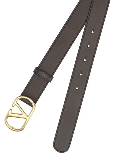 Valentino Adjustable Belts Gold-tone Buckle In Brown