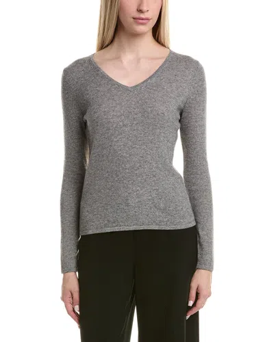 Bruno Magli Classic V-neck Wool & Cashmere-blend Sweater In Gray