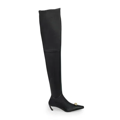 Lanvin Black Swing Cuissardes Over The Knee Boots In Black
