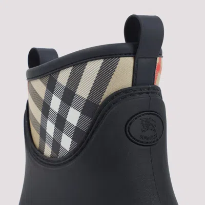 Burberry Women Marsh Stamp Rubber Ankle Boots In Black
