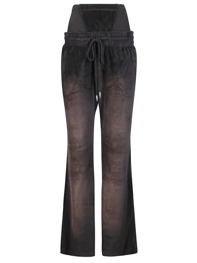 Knwls Velour Sport Pants With Adjustable Waist And Inner Layer In Multi