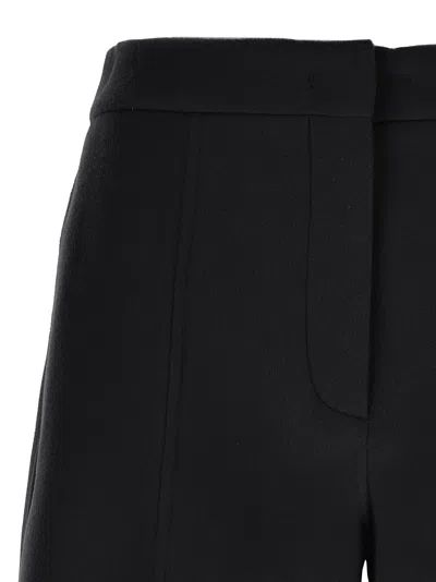 Sportmax Double Pleated Tailored Shorts In Luxurious Wool In Black