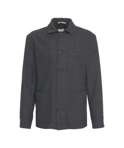 Paolo Pecora Overshirt In Glencheck In Gray