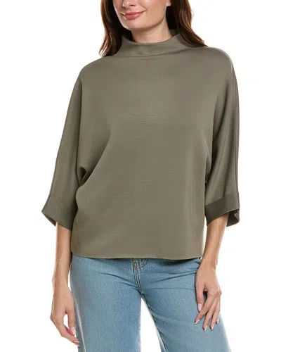 Fate Mock Neck Top In Gray