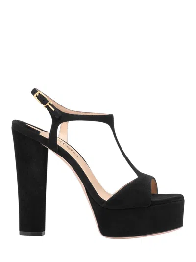 Tom Ford T-strap Black Sandals In Black