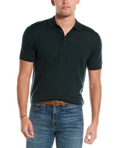 Bruno Magli Wool Polo Sweater In Green
