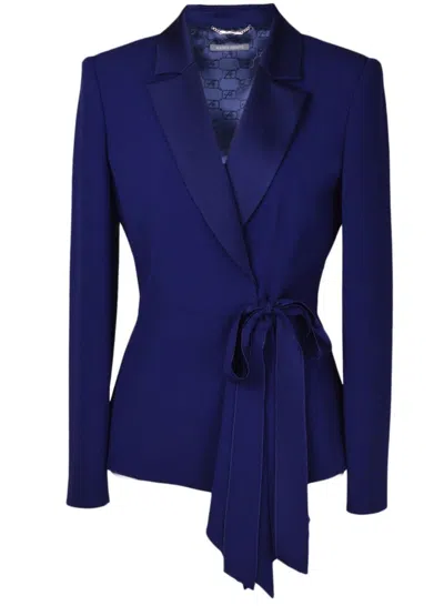 Alberta Ferretti Blue Viscose Mixed Jackets In Blue