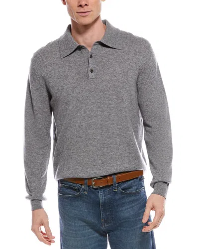 Forte Cashmere Polo Cashmere Sweater In Gray