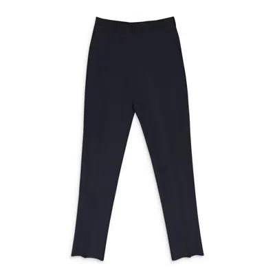 Lanvin Blue New Straight Leg Trousers In Black