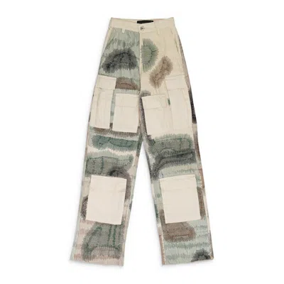 Who Decides War Ivory Camouflage Embroidery Pants In White