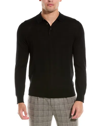 Bruno Magli Wool Polo Sweater In Black