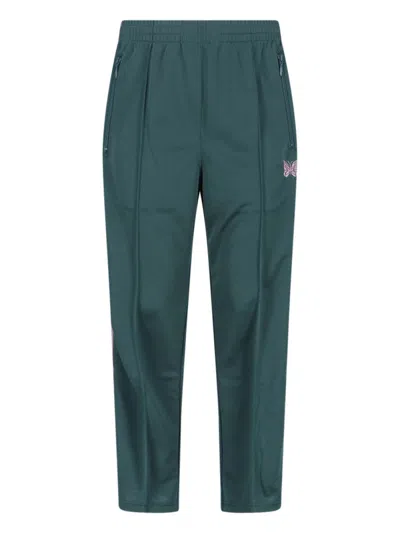 Needles Straight Trousers With Elastic Waistband And Pocket In Multi