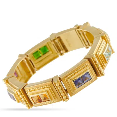Seidengang 18k Yellow Gold Multi-gem Bracelet Sg06-102725 In Gold