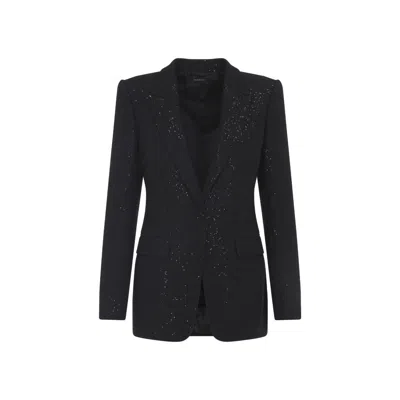 Tom Ford Tailored Blazer With Textured Fabric In Black
