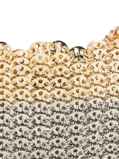 Rabanne Chainmail Handbag With Gradient Finish And Scalloped Edging In Multi