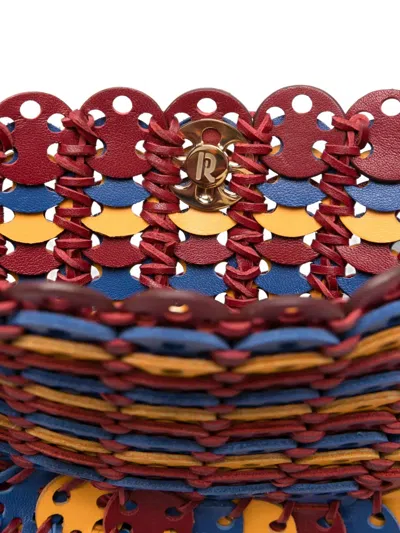 Rabanne Leather Fringe Shoulder Bag With Braided Handle