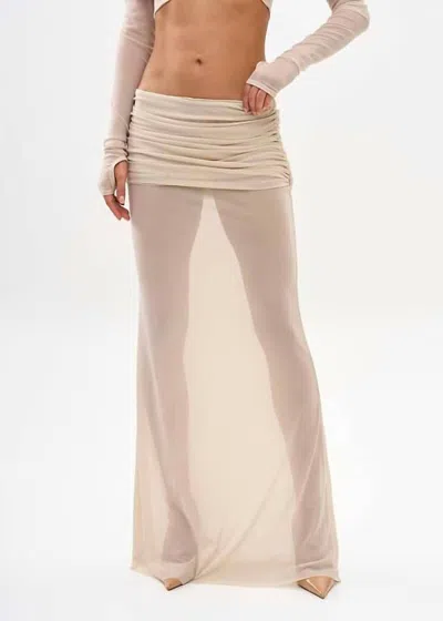 Bananhot Lena Maxi Skirt In Macadamia In Neutral