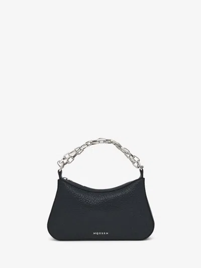 Alexander Mcqueen Mini Cross Bar Purse In Black