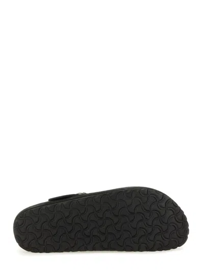 Birkenstock Suede London Sabot In Black