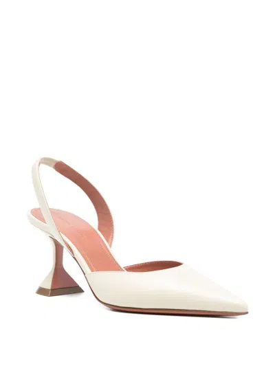 Amina Muaddi Women's With Heel Beige In Neutral