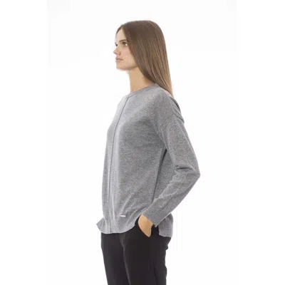 Baldinini Trend Gray Viscose Sweater In Gray