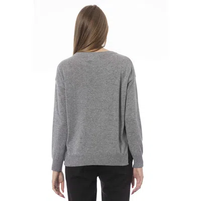 Baldinini Trend Gray Viscose Sweater In Gray