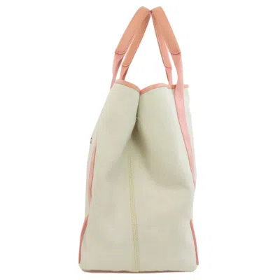 Pre-owned Balenciaga Pink White Canvas Tote Bag () In Multi
