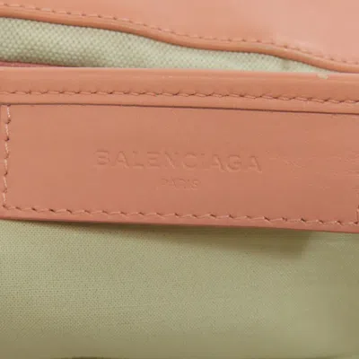 Pre-owned Balenciaga Pink White Canvas Tote Bag () In Multi