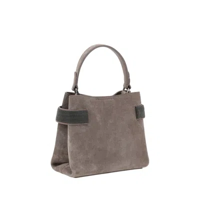 Brunello Cucinelli Women Leather Handbag In Brown