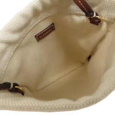 Pre-owned Burberry Beige Canvas Pochette Shoulder Bag () In Sand