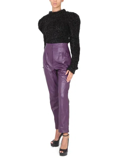 Alberta Ferretti Textured Jersey Top With Structured Silhouette In Animal Print