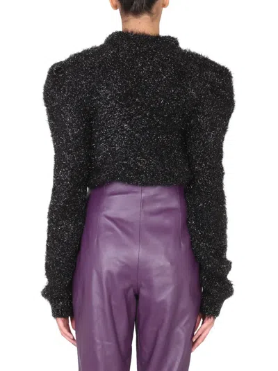 Alberta Ferretti Textured Jersey Top With Structured Silhouette In Animal Print