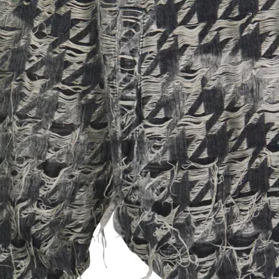 Diesel Jacket In Houndstooth-weave Denim In Black