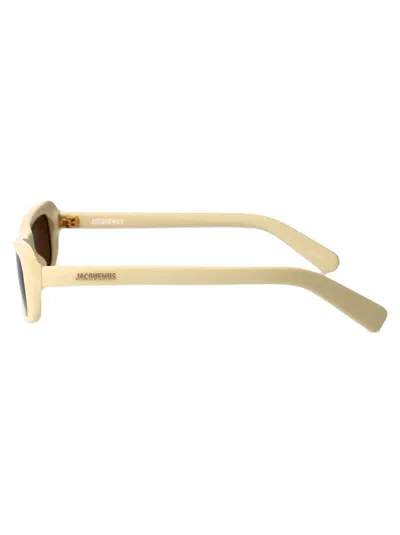 Jacquemus Beige Acetate Sunglasses In Yellow