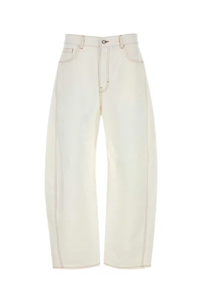Givenchy Men White Denim Wide-leg Jeans In Multi