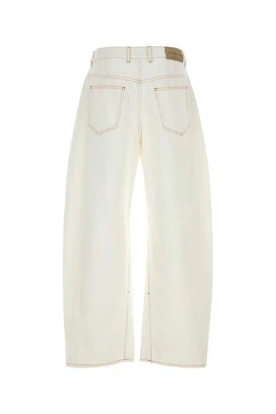 Givenchy Men White Denim Wide-leg Jeans In Multi