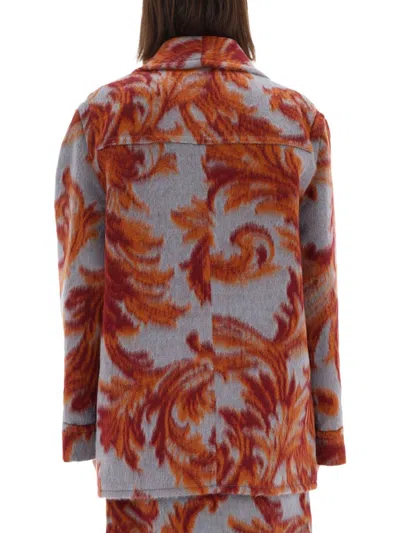 Etro Stylish Jacket With Bold Pattern And Pockets In Multi