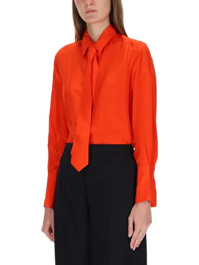 Paul Smith Silk Shirt In Red