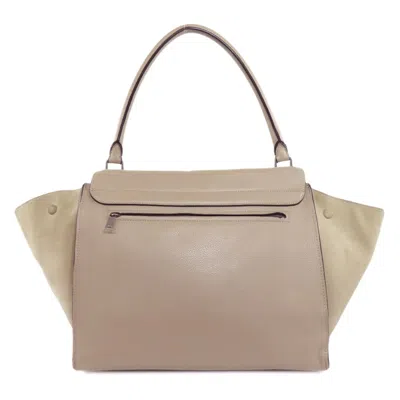 Pre-owned Celine Beige Leather Tote Bag () In Sand